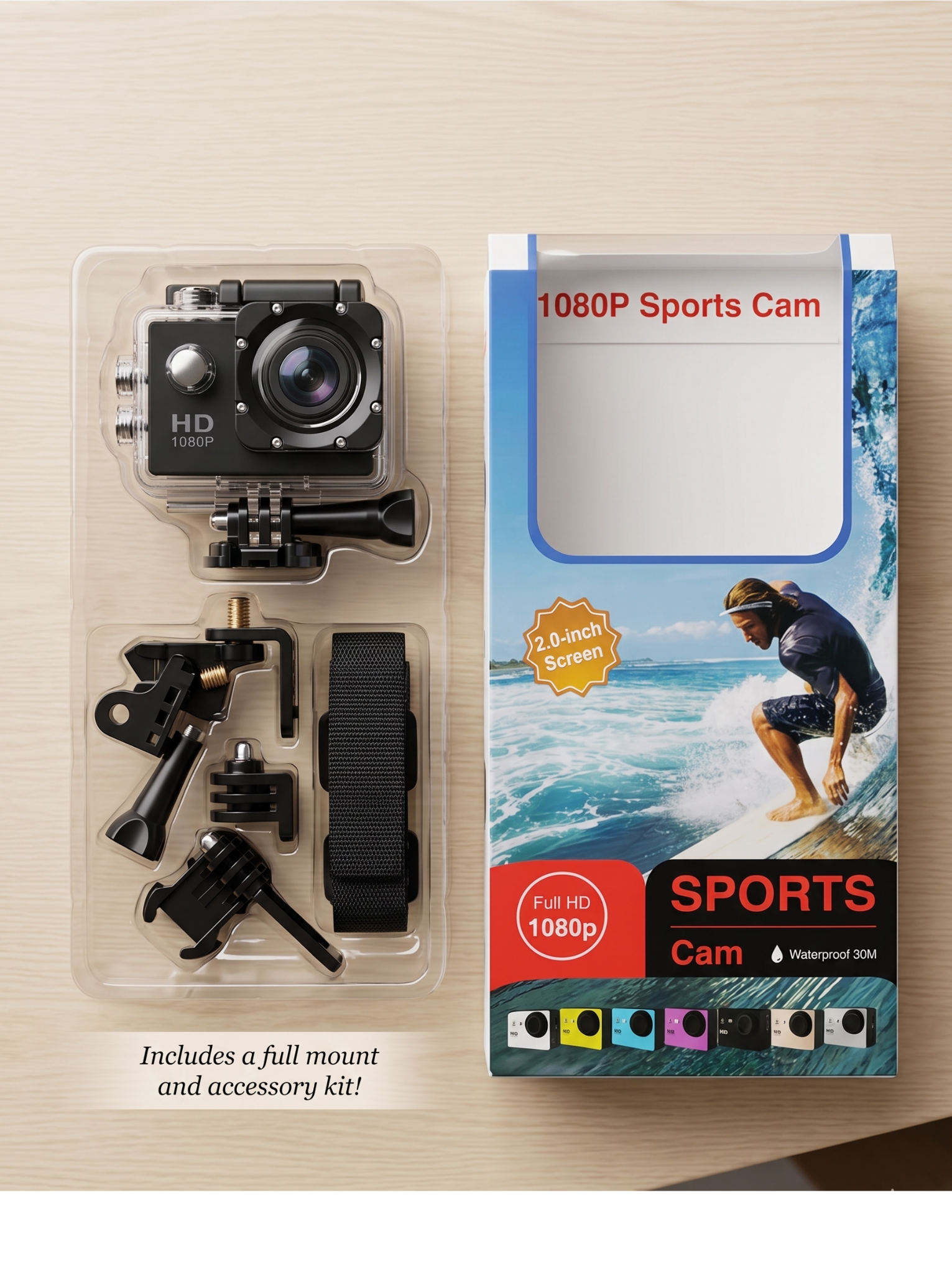 7-1 strap Ultra SmartWatch with free gift Action Cam(1080p)