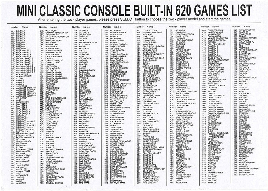 Mini Nes Game Anniversary Edition Built- in 620 Classic games + FREE SEIKO DIVERS WATCH